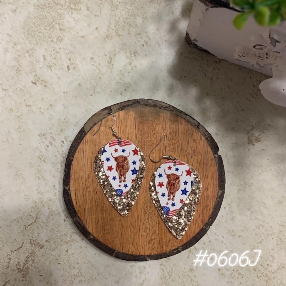 Faux leather earrings! Buy 3 get 1 free!